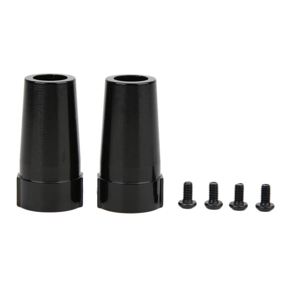 2Pcs Aluminum Alloy Rear Axles Bushing, RC Rear Axles Bushing Accessory, High Hardness CNC Precision Machining, Strong Structure Fit for Wraith AX90018 90020 1/10 RC Car, with 4 Sc (Black)