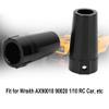 2Pcs Aluminum Alloy Rear Axles Bushing, RC Rear Axles Bushing Accessory, High Hardness CNC Precision Machining, Strong Structure Fit for Wraith AX90018 90020 1/10 RC Car, with 4 Sc (Black) view 3