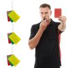 3set Football Warning Ejection Delay Cards Soccer Referee Penalty Cards Referee Accessories for Coaches Players Enduring view 3