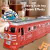 Gonetre Toy Trains Electric Toy Set Vintage Inspired Kids Steam with Spray Feature Educational Learning for Toddlers Kids Christmas Birthday Boys Girls 33.5 x 6 x 9cm (Red) view 3