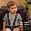 HARPPA Foldable Wagon for Kids, 2 Seater Stroller Wagon with Seats, One-Button Fold, UPF50+ Canopy & Mosquito Net, 8''/12''All-Terrain Wheels, Adjustable Handle, Easy to Store Dark Gray view 2
