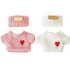 SHUOXUKE 2 Sets for Clothes 17cm/15cm Outfits (4 Pieces) Accessories Handcrafted Crochet Doll Clothes for Fashion Designer Ropa Collection with Hats & Sweater (Pink&White) view 2