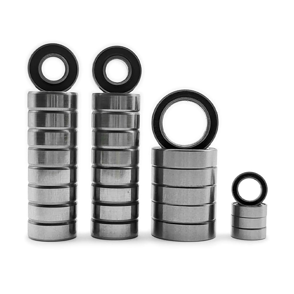 AMZRC Complete Ball Bearings Kit 28Pcs Compatible with Axial 1/10 Yeti 4WD Rock Racer Brushless RTR AXID9026 Rc Car Part