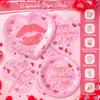 109PCS Happy Galentine's Day Party Supplies,Pink Love Heart Disposable Paper Plates Napkins Cups Forks Dinnerware for 24 Guest,Galentines Banner Balloons for Valentine's Day Anniversary Decorations view 3