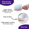 doddl Toddler and Baby Suction Bowl, Ergonomic Toddler Dishes for Self Feeding, 1-3 Year Olds, Dishwasher Safe, BPA Free (Dusky Rose 3 Pack) view 4