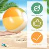Realspring 12 Pcs Pastel Inflatable Beach Balls Kids Bulk Stripe Jumbo Big Beach Balls Pool Floating Toy for Adult Water Game Baby Shower Birthday Summer Swimming Party (Orange and Green,18 Inch) view 4