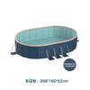 3.0m PVC Folding Pool (Not Inflatable) - Blue-Gray - Strong and Durable for Outdoor Summer Fun - Patio, Garden, Beach view 2