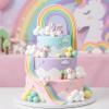 17Pcs Rainbow Unicorn Cake Toppers Unicorn Birthday Cake Decorations for Unicorn Party Favors view 4