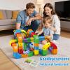Electric Train Set for Kids, 81PCS Build 3D Racing Track Set with Electric Train, Traffic Signs, STEM Race Track Car Toy Suit for Kids, 3 4 5 6 7 8 Years Old Boys & Girls Birthday view 2