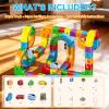 Electric Train Set for Kids, 81PCS Build 3D Racing Track Set with Electric Train, Traffic Signs, STEM Race Track Car Toy Suit for Kids, 3 4 5 6 7 8 Years Old Boys & Girls Birthday view 3