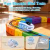 Electric Train Set for Kids, 81PCS Build 3D Racing Track Set with Electric Train, Traffic Signs, STEM Race Track Car Toy Suit for Kids, 3 4 5 6 7 8 Years Old Boys & Girls Birthday view 4