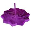 3D Printed Expanded Sensory Fidget Star,New Stress Relief Sensory Whirling Spiral with Handle, Honeycomb Adults Decompression Fractal Fidget Hexagon for Office Desktop (Purple) view 1