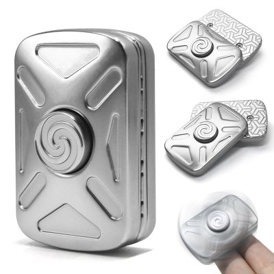 SKEDC Vortex Fidget Slider, 2-in-1 Trackless Fidget Slider, Office Fidget Toys for Desk Adults, Stress Relief Gadgets for Men/Women (Silver)