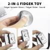 SKEDC Vortex Fidget Slider, 2-in-1 Trackless Fidget Slider, Office Fidget Toys for Desk Adults, Stress Relief Gadgets for Men/Women (Silver) view 3