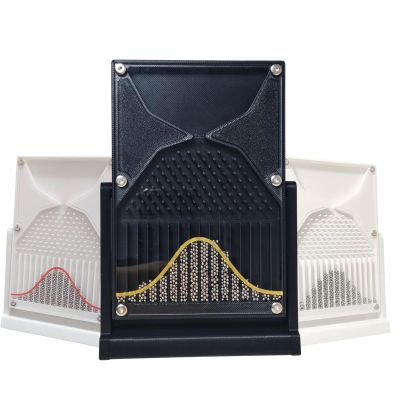 7.1 * 4.7 Inch Galton Board Mathematical Model, Probability and Statistics Learning Kit, Probability Teaching Demonstration, for Physical School Laboratory Teaching (Color: Gold Curve)