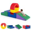 HONEY JOY Toddler Climbing Toys Indoor, 5-Piece Modular Climbing Foam Block Activity Play Structure, Gym Equipment for Child Development, Waterproof & Easy to Clean Climb and Crawl Playset, Colorful view 1