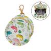 Chameleon Leaves Grey Pattern Pacifier Holder Case with Metal Clip Portable Pacifier Storage Container for Newborn Boys Girls view 2