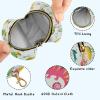 Chameleon Leaves Grey Pattern Pacifier Holder Case with Metal Clip Portable Pacifier Storage Container for Newborn Boys Girls view 4