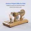Stirling Engine Motor Model CNC Frame Multi Color LED Aluminum Alloy Flywheel Educational Toy for Teaching Prop Science Project Gifts for Children Physics Learning Demonstration view 2
