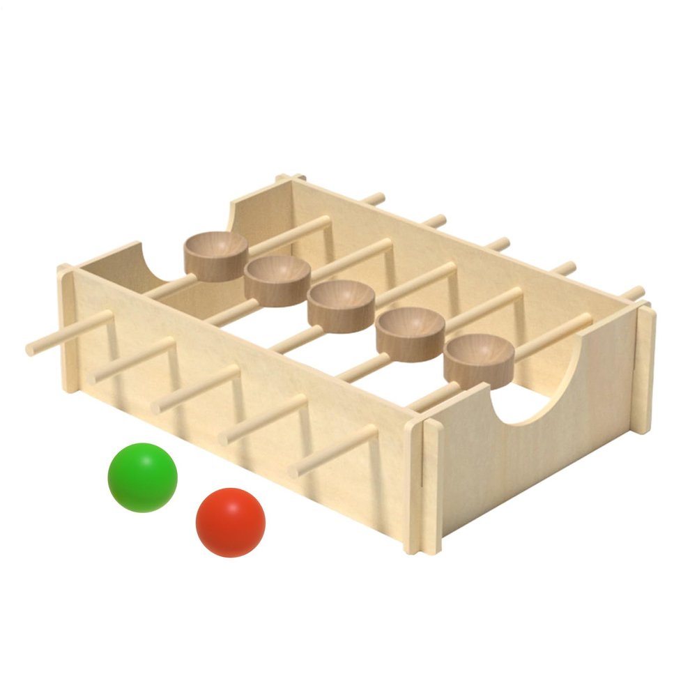 Wood Toy for Kids, with Enhanced Spatial Skills, 30x21x8cm, Mon-Tessori Wooden Ball Run Toy, Todd-Ler Learning Game, Motor Control Enhancement, for Children, Boys, Girls, Sons, Daughters