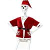 12ft Skeleton Costume Accessories Includes Claus Top&Santa Hat&Stocking Storage Bag,Funny Christmas Giant Skeleton Costume Garden Lawn Indoor Outdoor Decor view 3