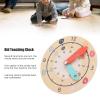 TOPINCN Teaching Clock, 3 Layer Wooden Teaching Clock 15x15cm with Stand, Educational Time Recognition Toy for Children Activity Toys view 2