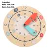 TOPINCN Teaching Clock, 3 Layer Wooden Teaching Clock 15x15cm with Stand, Educational Time Recognition Toy for Children Activity Toys view 4