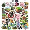 100 PCS MC Game-Themed Sticker Set Pixel Art Decorative Stickers for Notebooks & Diaries view 3