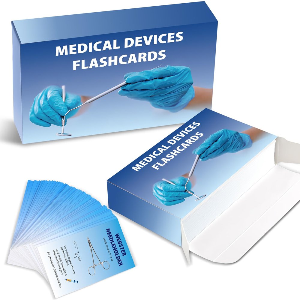 85Pcs Surgical Instruments Flashcards Surgical Instrumentation Study Guide Flash Cards Laminated Instrument Cards Gift for Technologists CST Exam Prep Medical Students Operating Room Nurses