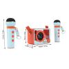 POENVFPO Portable Speaker with 2 Wireless Microphones Karaoke Machine for Girls Boys Home Party Outdoor Camping Travel Birthday Gifts (Orange) view 3