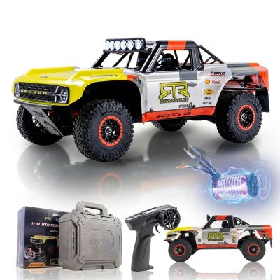 EAZYRC FMS 1/18 RC Truck FSC18 Ford Bronco, Officially Licensed by Ford Short Course RC Car, 4x4 Off-Road RC Crawler with LED Lights, and Quick-Release Body-RS (Race Livery B (Brushless RS))
