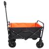 Mini Folding Wagon Garden Shopping Beach Cart (Black+Yellow) view 2