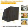 Roasivi Outdoor Playhouse Cover for Modern Outdoor Wooden Playhouse Waterproof Dustproof 76 D x 51 W x 63 H Black (Only Cover) view 2