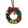 10-1Pcs Mini Christmas Wreaths Dollhouse Miniature Christmas Tree Decor Garland Wreath Mini Craft(P3,3PCS) view 2