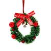 10-1Pcs Mini Christmas Wreaths Dollhouse Miniature Christmas Tree Decor Garland Wreath Mini Craft(P3,3PCS) view 4