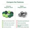 Magnetic Sensory Fidget Balls (8PCS), Weighted Magnet Balls Fidget Toys for Teens Adult ADHD Autism Anxiety, Quiet Stress Relief Office Desk Gadgets, Hand Therapy Sensory Toy Items Gift (Green) view 4