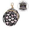 Cute Heart-Shaped Star Happy Pink Black Baby Pacifier Holder Case with Zipper and Clip Wristlet Wallet Key Holder, Small Item Storage pouching estuches para guardar chupones view 2