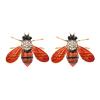 2.6 * 3.3cm Bohemian Alloy Insect Retro Earrings,red,2.6 * 3.3cm view 1