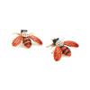 2.6 * 3.3cm Bohemian Alloy Insect Retro Earrings,red,2.6 * 3.3cm view 2