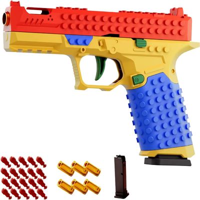 2026 Tactical DIY Building Block Handle Set Block Blaster Gun-Fun Building Block Kit with Display Stand for Adults,Fun Assembly Toy with Reusable Parts, for Boys & Girls