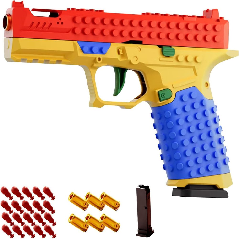 2026 Tactical DIY Building Block Handle Set Block Blaster Gun-Fun Building Block Kit with Display Stand for Adults,Fun Assembly Toy with Reusable Parts, for Boys & Girls