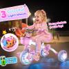 Kkdi 5 in 1 Toddler Bike for 1-5 Year Old, Tricycle with Push Handle, Convertible Baby Balance Bike, Bicycle, Color Light Wheel & Detachable Pedal, 4-Position Seat, Toddler Girl Birthday Gift, Toy view 4