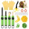 Vanplay Cardboard Cutter for Kids - Cardboard Tools for Kids, Cardboard Cutting Tool Set with Fold-Roller & Gloves, STEM Educational Construction Toys Gift for 5-9 Year Old Boys Girls view 1