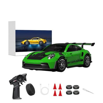 Actualia 1:43 Full Proportional Remote Control Car, 4WD Alloy RC Drift Car with Gyro, LED Lights, Independent Suspension, 20KM/H High Speed Racing Vehicle Gift for Christmas Adults Teens