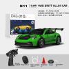 Actualia 1:43 Full Proportional Remote Control Car, 4WD Alloy RC Drift Car with Gyro, LED Lights, Independent Suspension, 20KM/H High Speed Racing Vehicle Gift for Christmas Adults Teens view 2