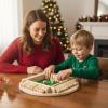 CTYGDQ Trash Dice Game,Elimino Card,Shut The Box-Wooden Dice Board,Number Knockdown,Multi Functional Four Color Flipping W view 2