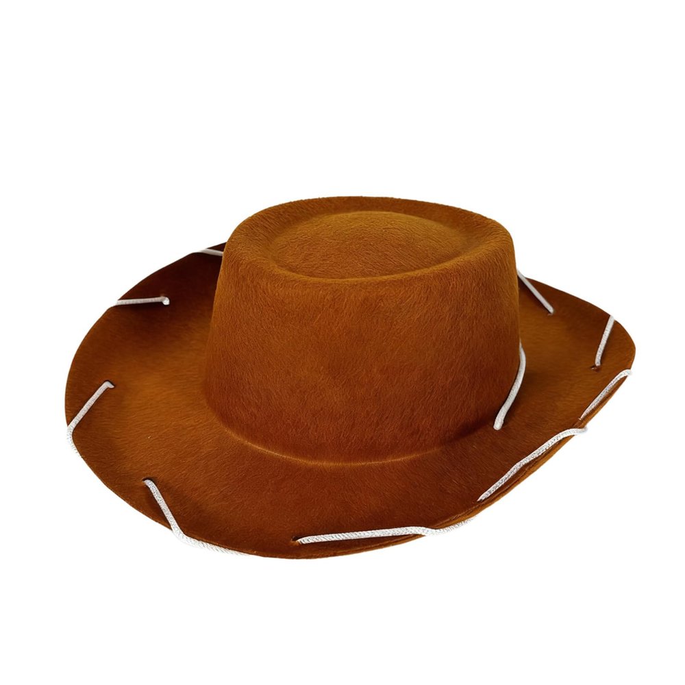 Aislor Western Cowboy Hat Wide Brim Cowgirl Hats Cattleman Cowboys Hats Ranch Hat for Themed Party Brown One Size