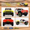 EAZYRC FMS 1/18 RC Truck FSC18 Ford Bronco, Officially Licensed by Ford Short Course RC Car, 4x4 Off-Road RC Crawler with LED Lights, and Quick-Release Body-RS (Race Livery A (Brushless RS)) view 4