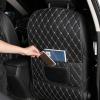 WONZTHWD 2 Pack Car Rear Seat Back Protector for VW CC Jetta MK5 MK6 Polo, Universal Car Organizer Backseat Kick MatsWaterproof Resistant Pad with Pockets Interior Accessories,Black view 3