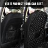 WONZTHWD 2 Pack Car Rear Seat Back Protector for VW CC Jetta MK5 MK6 Polo, Universal Car Organizer Backseat Kick MatsWaterproof Resistant Pad with Pockets Interior Accessories,Black view 4